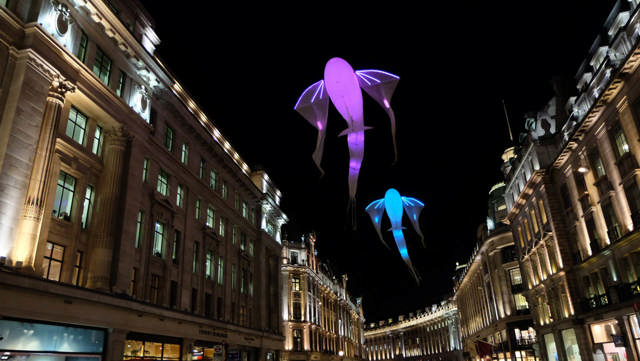 Foto af kunstværket Les Lumineoles